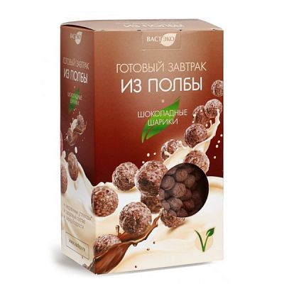Готовый завтрак из полбы шоколадные шарики ВАСТЭКО, 200 г