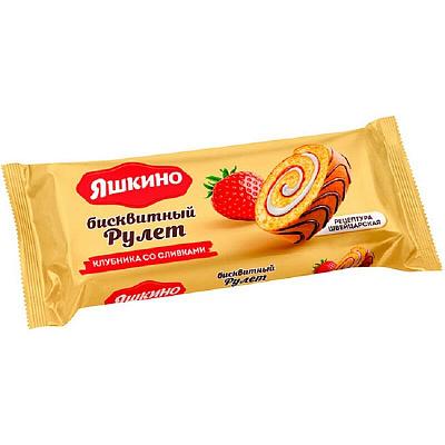  Рулет Яшкино клубничный со сливками 200 г в интернет-магазине свежих фермерских продуктов Apeti.ru