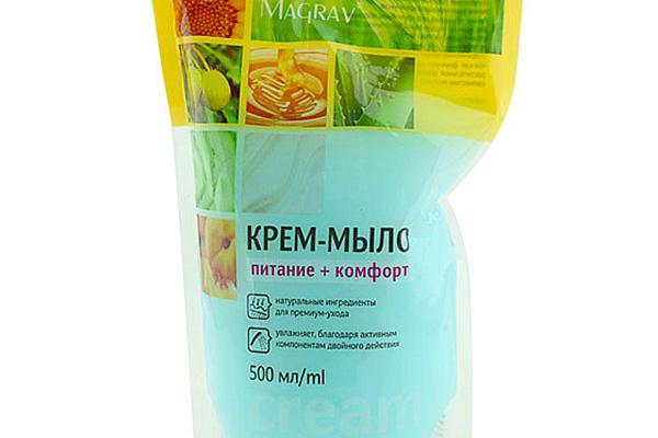  Крем мыло Magrav карите и шелк питание комфорт 500 мл в интернет-магазине продуктов с Преображенского рынка Apeti.ru