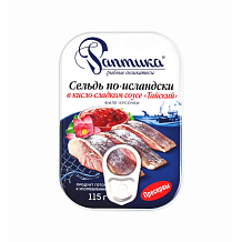 Сельдь по исландски Раптика в кисло-сладком соусе Тайский 115 гр