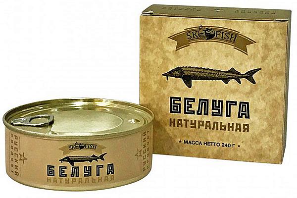  Белуга натуральная SK FISH 240 г в интернет-магазине продуктов с Преображенского рынка Apeti.ru