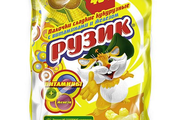  Палочки Рузик кукурузные 40 г в интернет-магазине продуктов с Преображенского рынка Apeti.ru