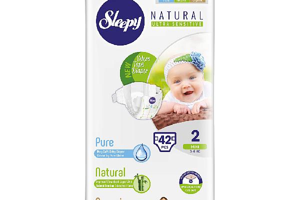  Подгузники Sleepy Natural (1\ Newborn 2-5 кг) 40 шт в интернет-магазине продуктов с Преображенского рынка Apeti.ru