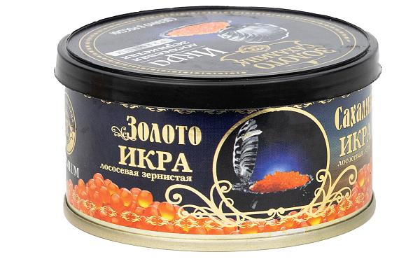  Красная икра горбуша Золото Сахалина 140 г ж/б в интернет-магазине продуктов с Преображенского рынка Apeti.ru