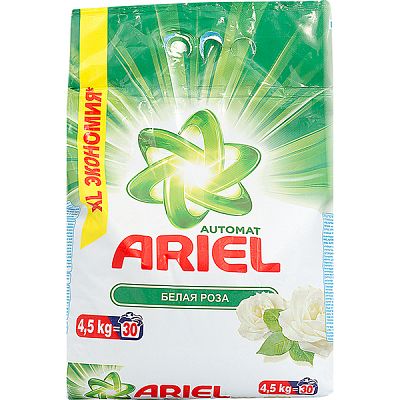 Стиральный порошок Ariel автомат чистота Deluxe белая роза 4,5 кг