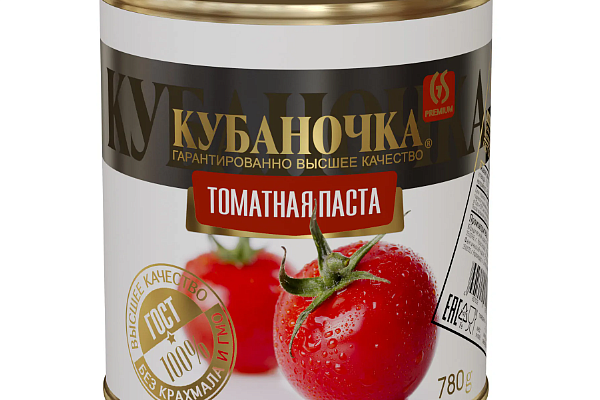  Томатная паста "Кубаночка" 780 г в интернет-магазине продуктов с Преображенского рынка Apeti.ru