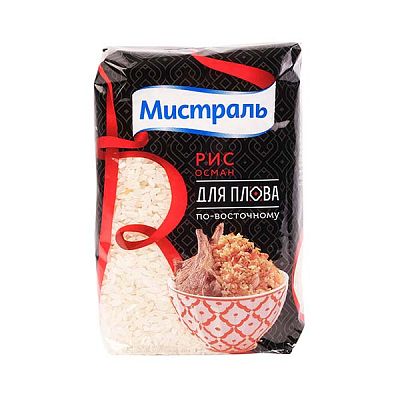 Рис Мистраль Осман для плова по-восточному круглозерный 500 г