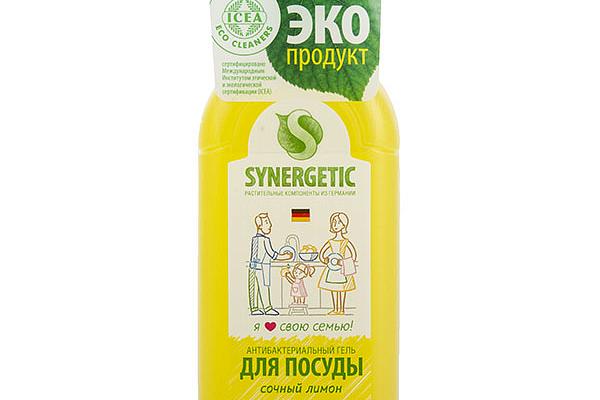  Средство для мытья посуды Synergetic сочный лимон 500 мл в интернет-магазине продуктов с Преображенского рынка Apeti.ru