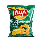 Чипсы Lays нежный сыр с луком рифленые 90 г