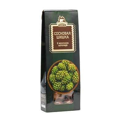  Драже Сосновая шишка в молочном шоколаде коробка 100г в интернет-магазине свежих фермерских продуктов Apeti.ru