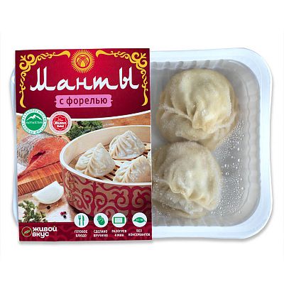 Манты Живой Вкус с форелью 220 г