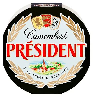  Сыр Камамбер PRESIDENT мягкий с белой плесенью 45% 125 г