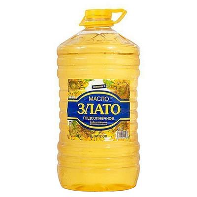  Масло подсолнечное Злато рафинированное дезодорированное 5 л в интернет-магазине свежих фермерских продуктов Apeti.ru
