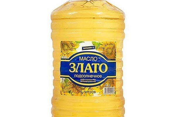  Масло подсолнечное Злато рафинированное дезодорированное 5 л в интернет-магазине продуктов с Преображенского рынка Apeti.ru