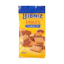 Печенье Leibniz Minis бисквитное с шоколадом 100 г