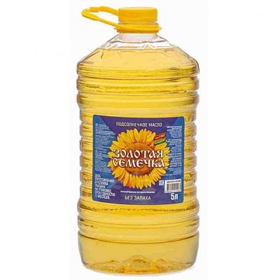  Масло подсолнечное Золотая семечка без запаха 5 л в интернет-магазине свежих фермерских продуктов Apeti.ru