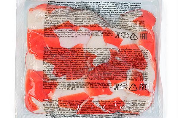  Крабовое мясо Vici КрабОК имитация 200 г в интернет-магазине продуктов с Преображенского рынка Apeti.ru