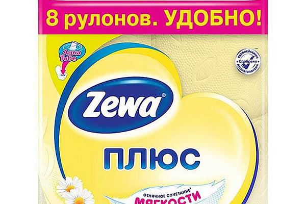  Туалетная бумага Zewa Плюс двухслойная ромашка 8 шт в интернет-магазине продуктов с Преображенского рынка Apeti.ru