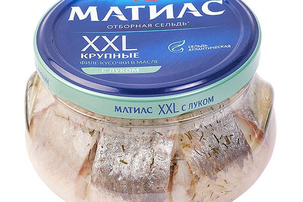  Сельдь Матиас филе кусочками с луком 260 г в интернет-магазине продуктов с Преображенского рынка Apeti.ru