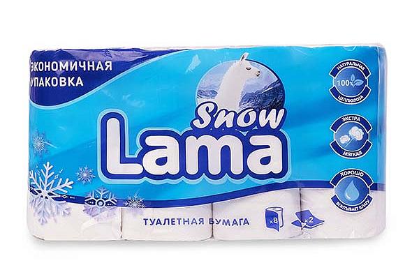  Туалетная бумага LAMA двухслойная 8 шт в интернет-магазине продуктов с Преображенского рынка Apeti.ru