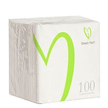 Салфетки бумажные Green Heart, 100 шт