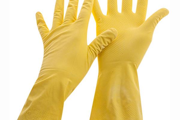  Перчатки резиновые OfficeClean Люкс M желтые 1 шт в интернет-магазине продуктов с Преображенского рынка Apeti.ru