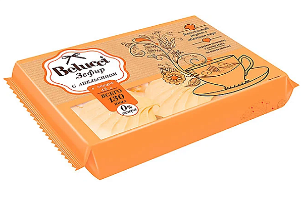  Зефир Belucci с апельсином 250 г в интернет-магазине продуктов с Преображенского рынка Apeti.ru