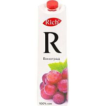 Сок Rich виноградный осветленный 100% 1 л