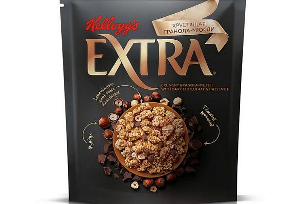  Мюсли Kellogg's Extra гранола хрустящая с темным шоколадом и фундуком 300 г в интернет-магазине продуктов с Преображенского рынка Apeti.ru