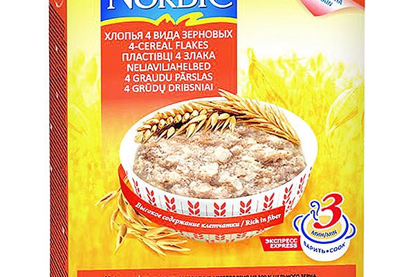  Хлопья 4 вида зерновых Nordic 500 г в интернет-магазине продуктов с Преображенского рынка Apeti.ru