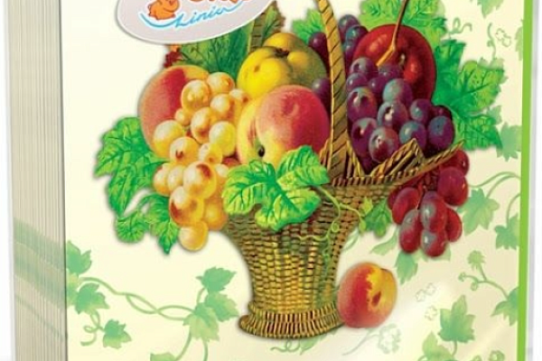  Салфетки бумажные VEIRO трехслойные 33x33 Корзина с фруктами 20 шт  в интернет-магазине продуктов с Преображенского рынка Apeti.ru