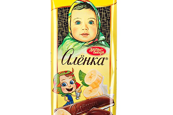  Шоколад Красный Октябрь Аленка с начинкой крем банан 87 г в интернет-магазине продуктов с Преображенского рынка Apeti.ru