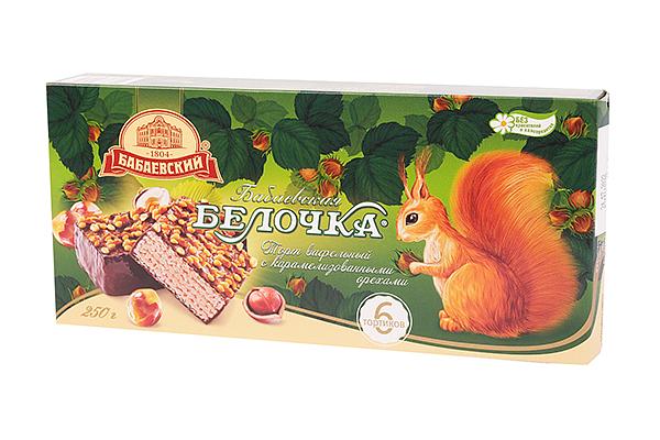  Торт вафельный Бабаевский Белочка  250 г в интернет-магазине продуктов с Преображенского рынка Apeti.ru