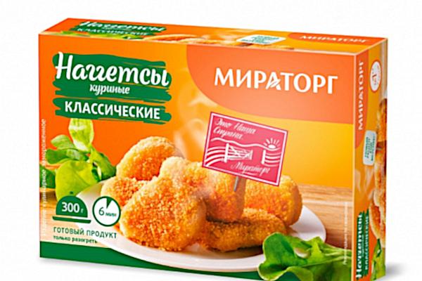  Наггетсы куриные Мираторг Классические 300 г в интернет-магазине продуктов с Преображенского рынка Apeti.ru