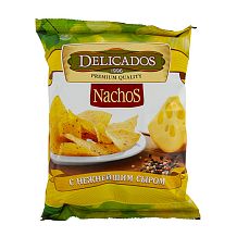 Чипсы кукурузные Nachos Delicados с сыром 75 г