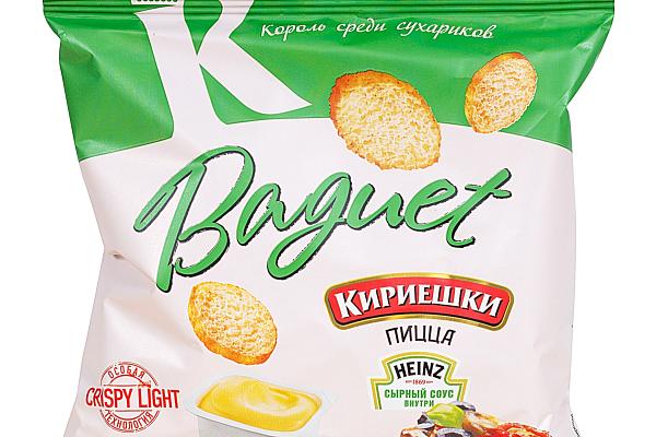  Сухарики Кириешки Baguet со вкусом пицца и сырный соус 45 г в интернет-магазине продуктов с Преображенского рынка Apeti.ru