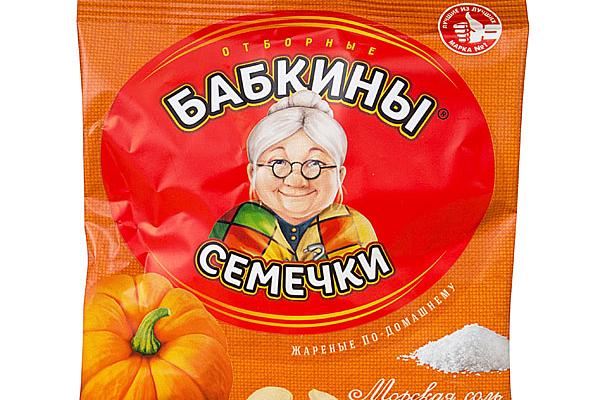 Семечки тыквенные Бабкины семечки жареные соленые 70 г в интернет-магазине продуктов с Преображенского рынка Apeti.ru