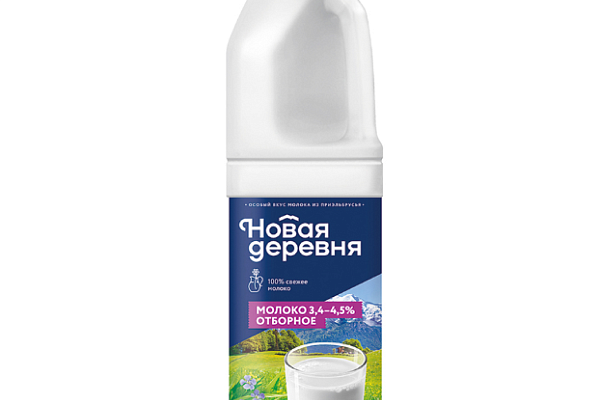  Молоко Новая Деревня 3,4% - 4,5% 930 г БЗМЖ в интернет-магазине продуктов с Преображенского рынка Apeti.ru