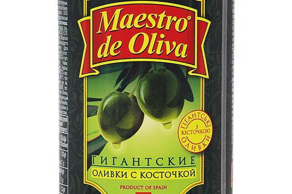  Оливки Maestro de Oliva с косточкой гигантские 420 г в интернет-магазине продуктов с Преображенского рынка Apeti.ru