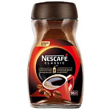 Кофе Nescafe classic растворимый порошкообразный c добавлением молотой арабики 95 г