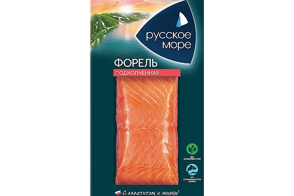  Форель подкопченная "Русское море" филе-кусок 200 г в интернет-магазине продуктов с Преображенского рынка Apeti.ru