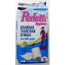 Туалетная бумага влажная Perletti, 80 шт