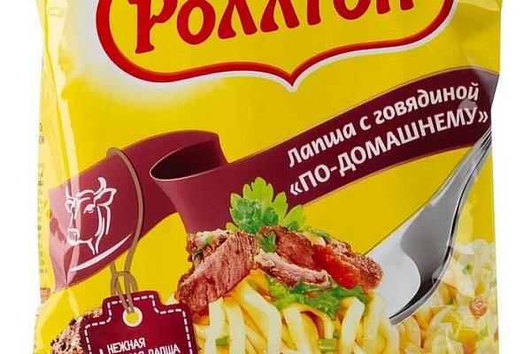  Лапша быстрого приготовления Роллтон по-домашнему говядина 85 г в интернет-магазине продуктов с Преображенского рынка Apeti.ru